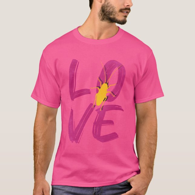 Älskar Kackerlackor roliga T Shirt (Framsida)