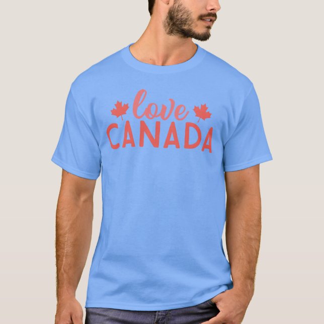älskar Kanada roligt T Shirt (Framsida)