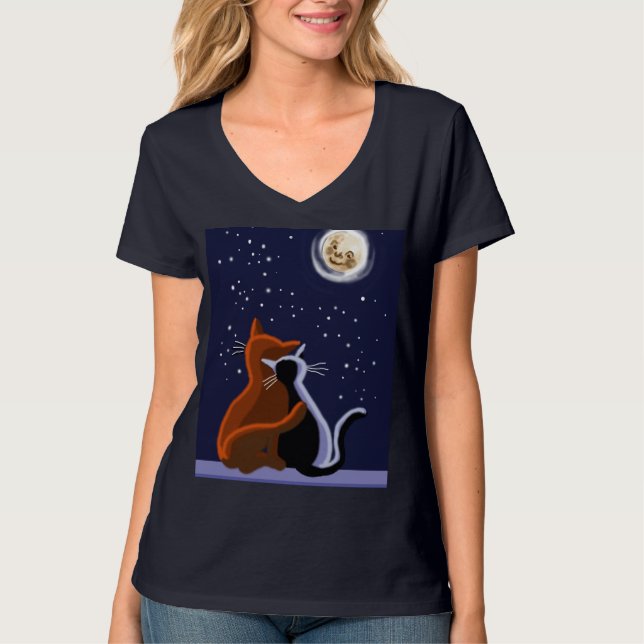 Älskar katter t-shirt (Framsida)