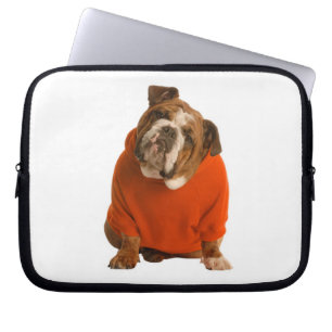 Älskar Laptop Fodral för Engelsk Bulldog Puppy Hun