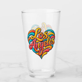 Älskar Los Angeles etsglas Glaskopp