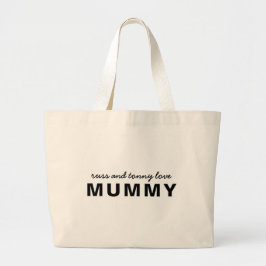 Älskar Mamma | Modernt Djärvt Barnnamn Design Jumbo Tygkasse