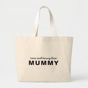 Älskar Mamma   Modernt Djärvt Barnnamn Design Jumbo Tygkasse