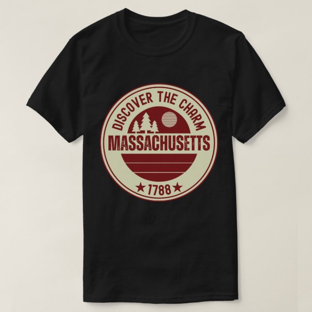 Älskar Massachusetts - Sött MA-delstatsgåva  T Shirt (Design framsida)
