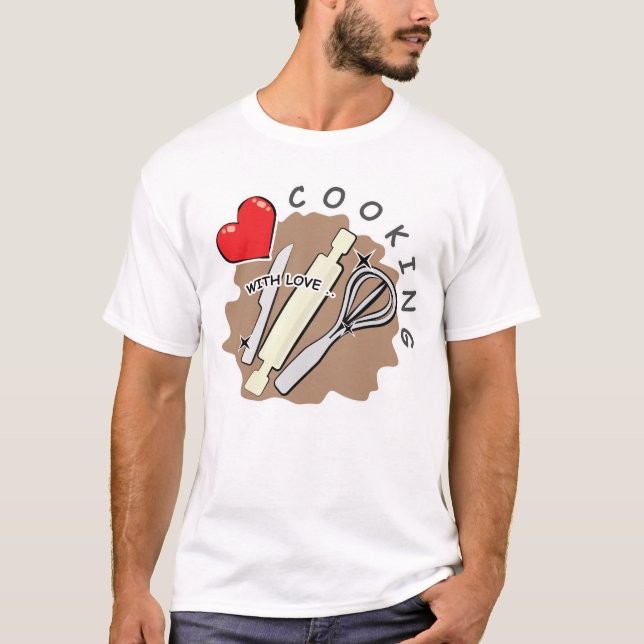 Älskar Matlagning T Shirt (Framsida)