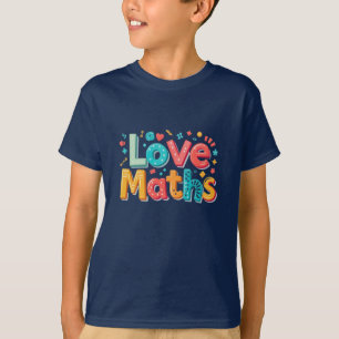 Älskar matte - rolig typografi t shirt