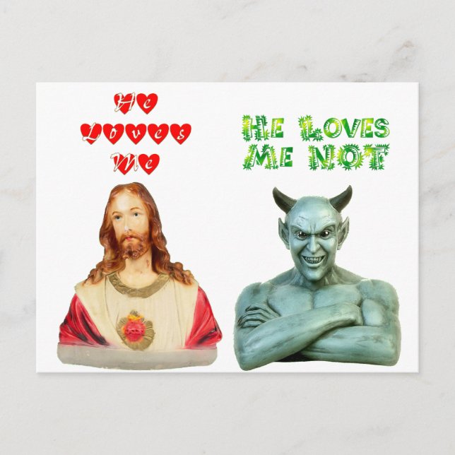 Älskar mig -- Älskar mig inte (den original- Vykort (Framsida)