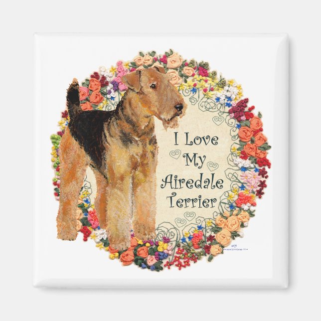 Älskar min airedale magnet (Framsidan)