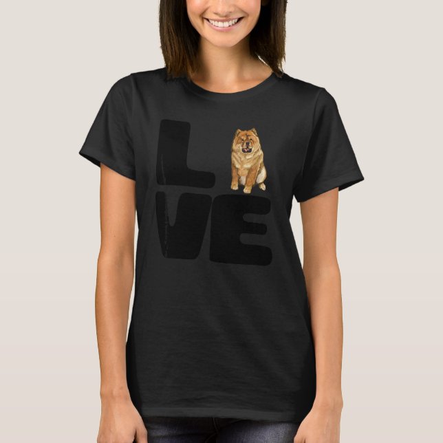 Älskar Min Chow Chow Hund T Shirt (Framsida)