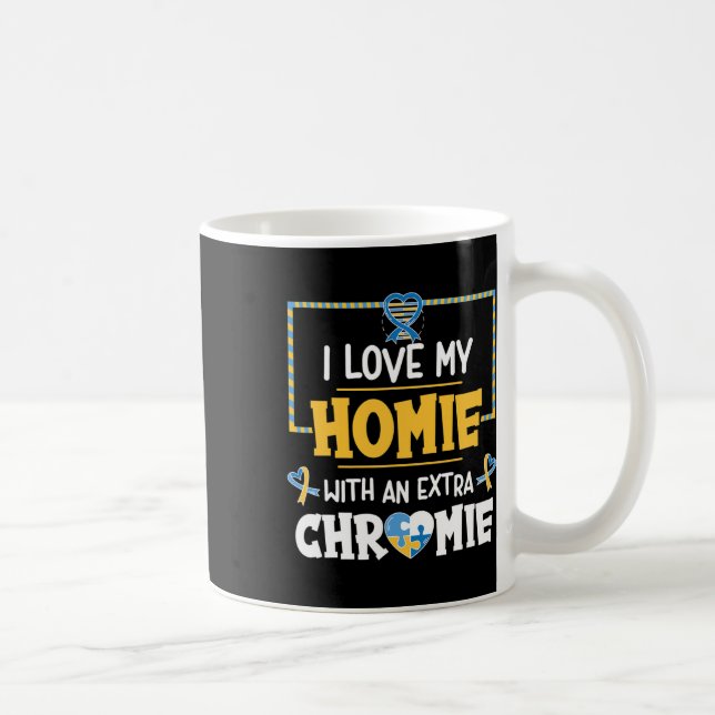 Älskar Min Kompis Med En Extra Kromosom Autism Med Kaffemugg (Höger)