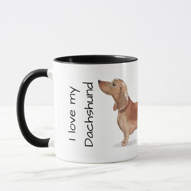 Älskar Min Korthåriga Rävhund (gul) Mugg (Vänster)