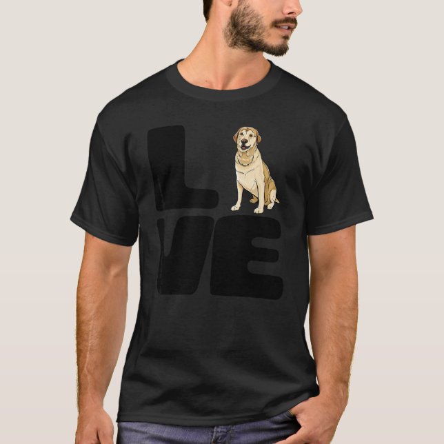 Älskar Min Labrador Retriever Hund T Shirt (Framsida)