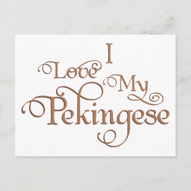 Älskar Min Pekingeser Vykort (Framsida)