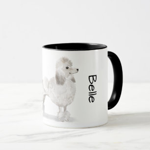 Älskar min pudel (vit) mugg