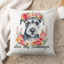 Älskar Min Schnauzer Blommig