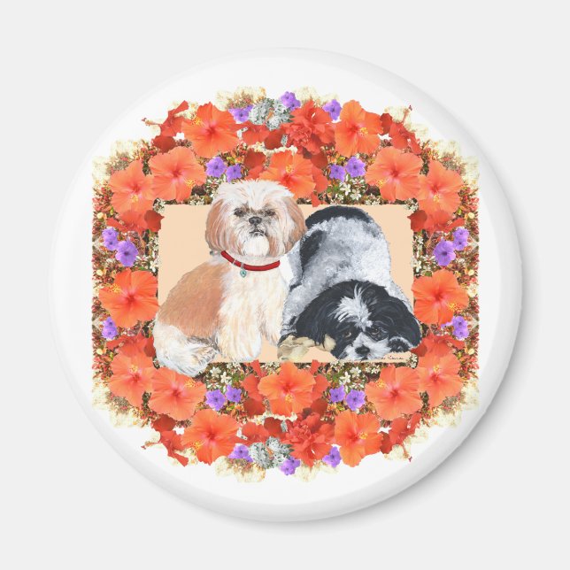 Älskar Min Shih Tzu Magnet (Framsidan)