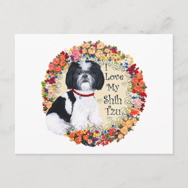 Älskar Min Shih Tzu Vykort (Framsida)