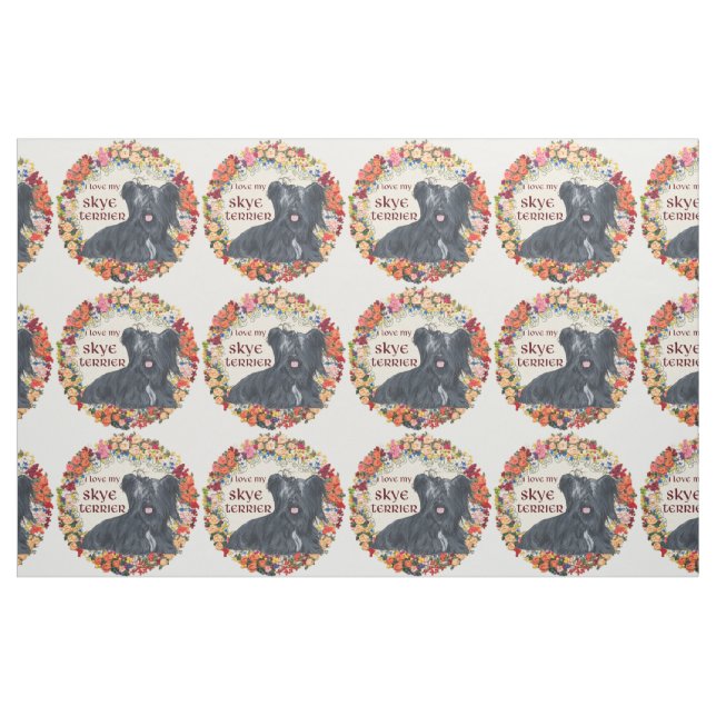 Älskar Min Skye Terrier Tyg (Fat Quarter)