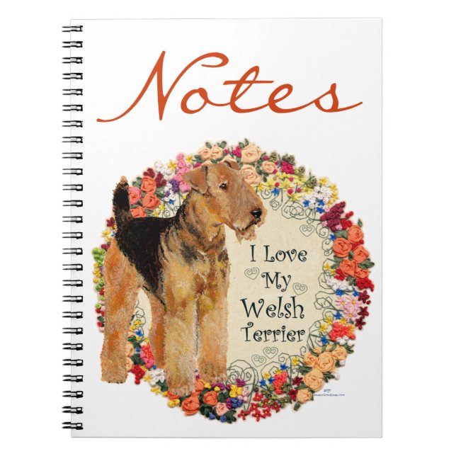 Älskar min Welsh Terrier Anteckningsbok (Framsidan)