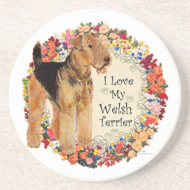 Älskar min Welsh Terrier Underlägg (Framsidan)