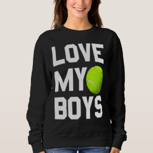 Älskar Mina Pojkar Tennis Förälder Mamma Pappa T Shirt