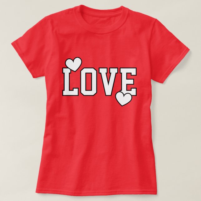 Älskar Modern Minimalistisk och Trendig T Shirt (Design framsida)
