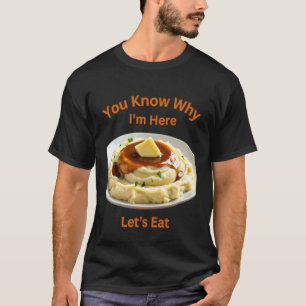 Älskar Mosad Potatis Retro Tacksgiving Familjemidd T Shirt