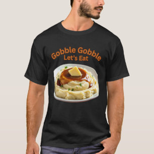 Älskar Mosad Potatis Retro Thanksgiving Familjemid T Shirt