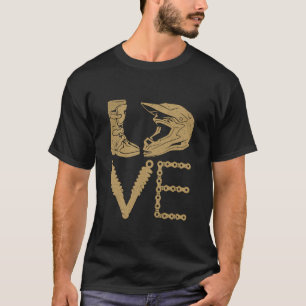 Älskar Motocross Enduro Cykel Dirt Biker Off Road T Shirt