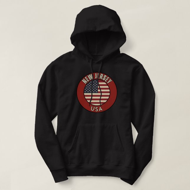 Älskar New Jersey - Söt NJ-statssouvenir Hoodie (Design framsida)