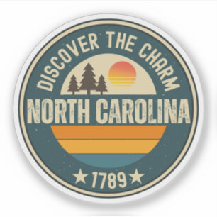 Älskar North Carolina - NC State Souvenir Klistermärken