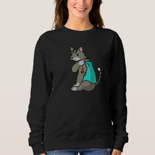 Älskar Pappa Tatovering Tabby Katt Husdjur Far T Shirt