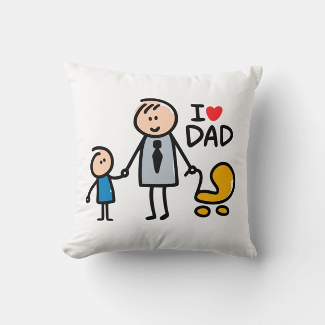 Älskar Pappa tryck Kudde (Framsida)