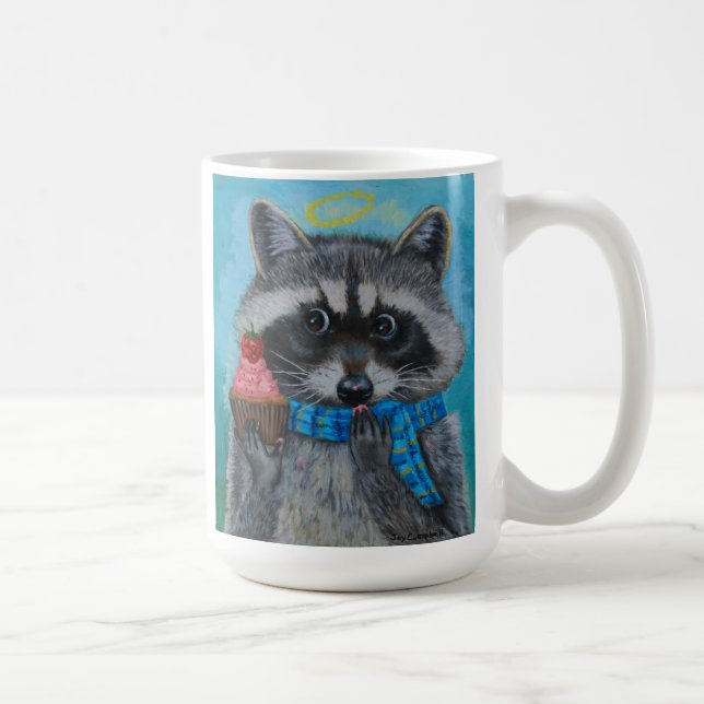 Älskar raccoonen "för den himmelska muffinen " kaffemugg (Höger)