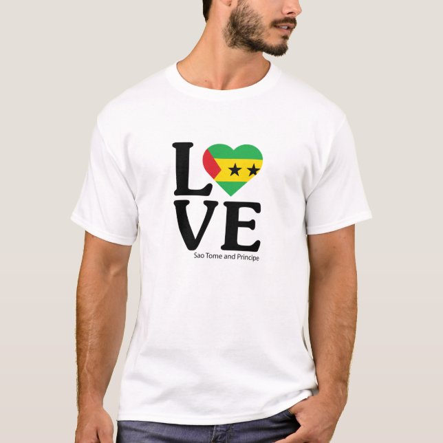 Älskar Sao Tome och Principe T Shirt (Framsida)