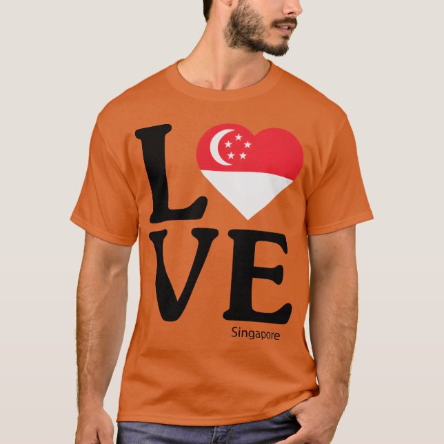 Älskar Singapore vänner T Shirt (Framsida)