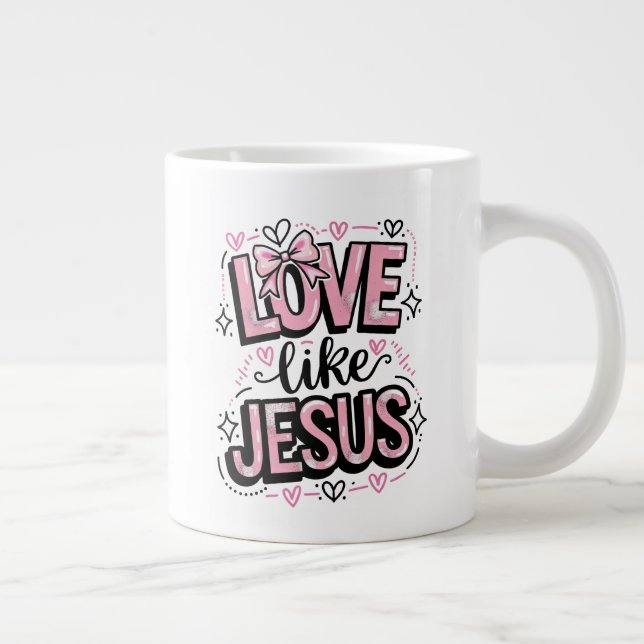 Älskar som Jesus Jumbo Mugg (Höger)