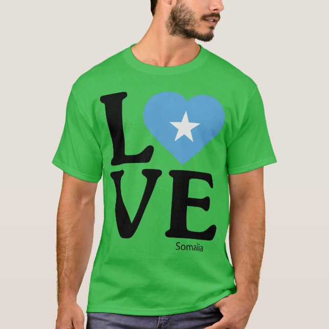 Älskar Somalia retro T Shirt (Framsida)