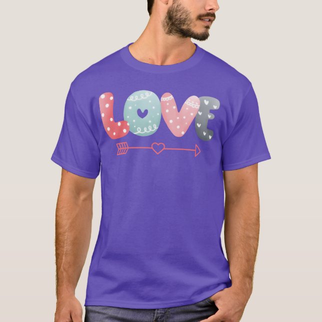 älskar söt familj t shirt (Framsida)