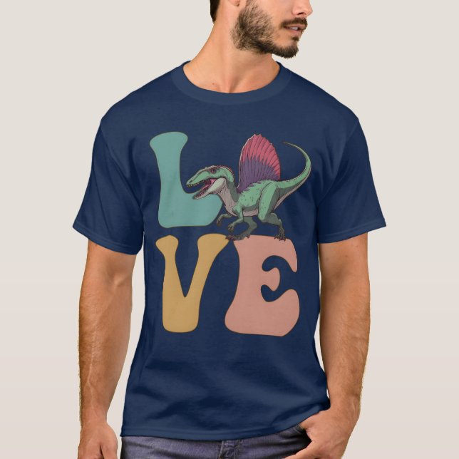 ÄLSKAR Spinosaurus Dinosaur vän T Shirt (Framsida)