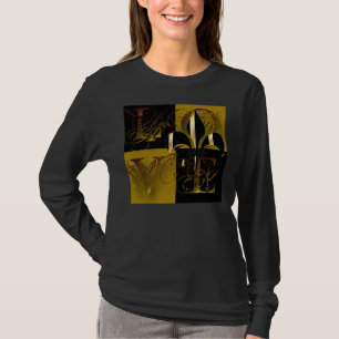 Älskar svart guld, Fleur de Lis, anpassningsbar te Tee Shirt