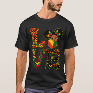 Älskar svarta historiemånaden starka afrikanska ba t shirt