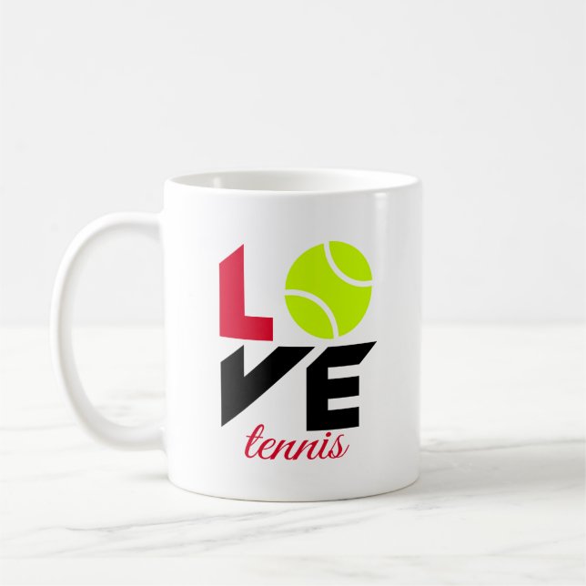Älskar tennis kaffemugg (Vänster)
