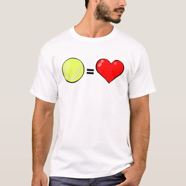 Älskar Tennis T Shirt (Framsida)