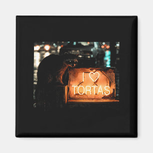 Älskar tortas tvättbjörn mexikansk mat magnet