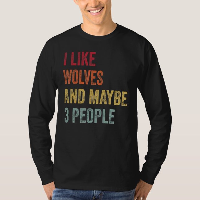 Älskar Vargar varg Ansikte 12 T Shirt (Framsida)