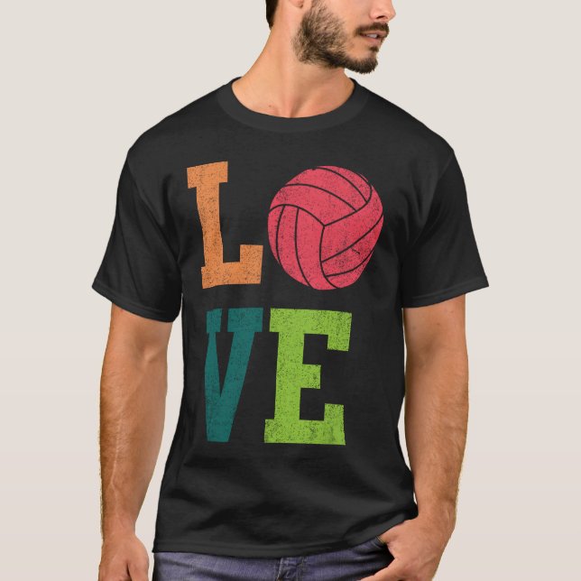 älskar volleyboll citat present t shirt (Framsida)