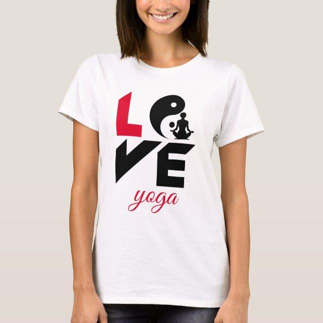 Älskar yoga t shirt (Framsida)