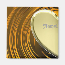 Älskare1, halvgyllene hjärta magnet