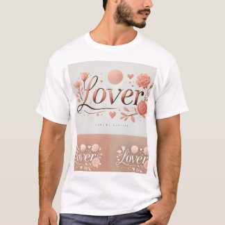 Älskare Aesthetic Blommigt T-Shirt - Romantic Ro D